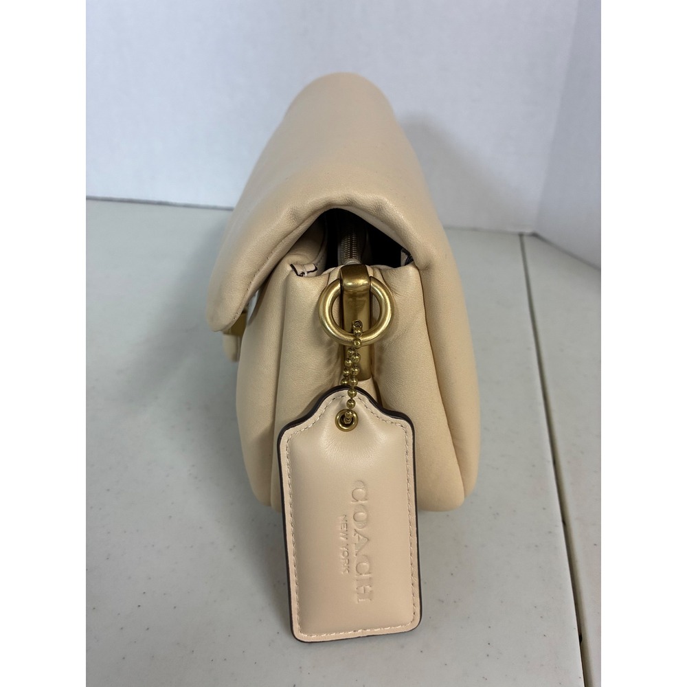 Coach Pillow Tabby Shoulder Bag 26 Ivory Nappa Leather C0772 Brass Hardware NWT - Picture 3 of 9